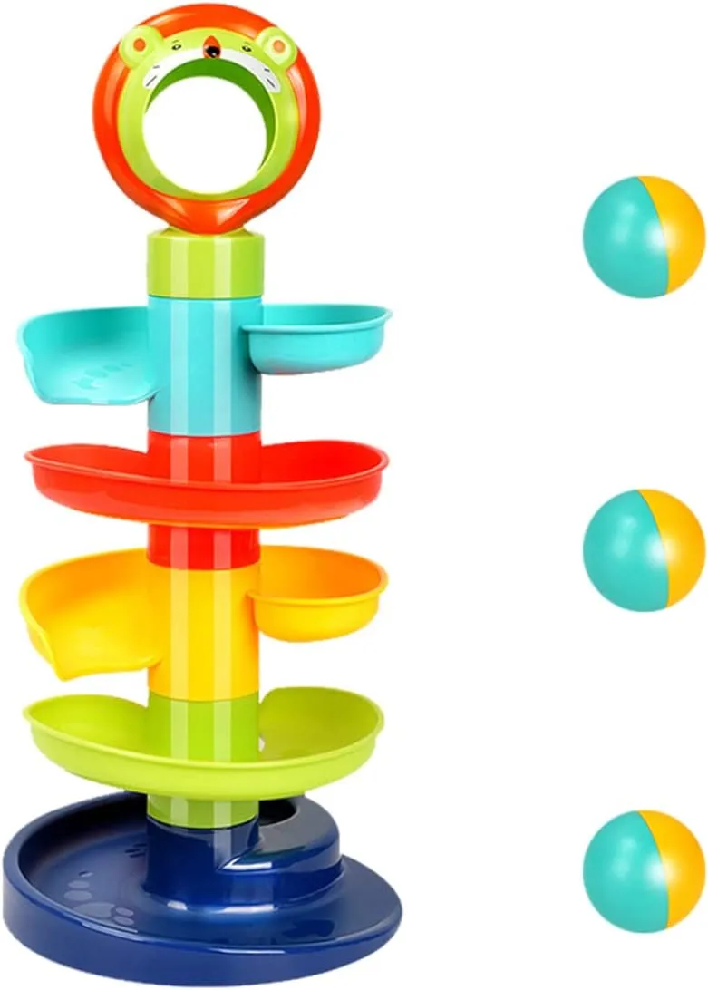1 Set Tower Sliding Plaything for Imagination and Cognitive Development Safe Design with Smooth Edges Random Styles