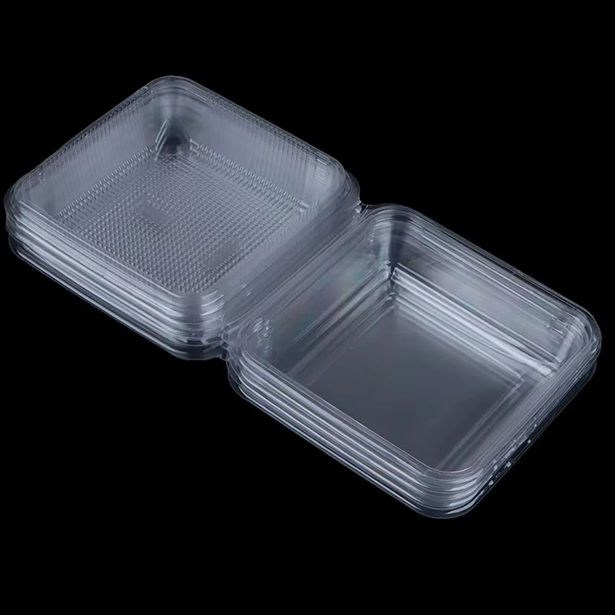 100PCS Transparent Pastry Box Hamburger Cake Box Bakery Packaging Container