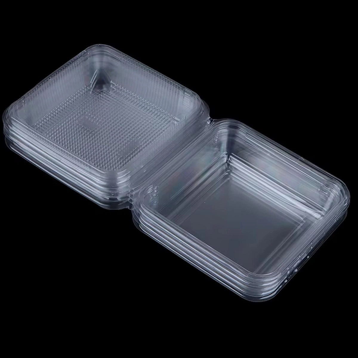 100PCS Transparent Pastry Box Hamburger Cake Box Bakery Packaging Container