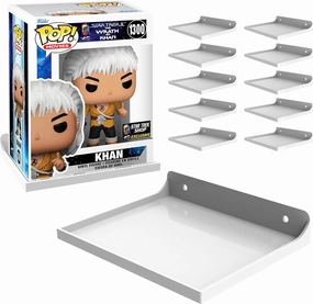 10-Pack Funko Pop Shelves Wall Display Shelf for Collectibles, Funko Pop Display Stand Holder, Vinyl Toys Action Figure Display Case Funko Pop Stand Wall Mount Storage Organizer White