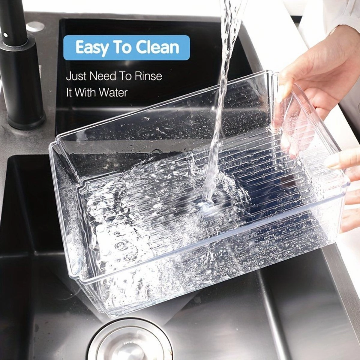 10PCS Clear PET Refrigerator Storage Box Food Grade Fruit Freezer Organizer Set