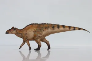 1:35 Scale Edmontosaurus Model Realistic PVC Animal Figure Dinosaur Collection Home Decor Gift for Adult (Orange)