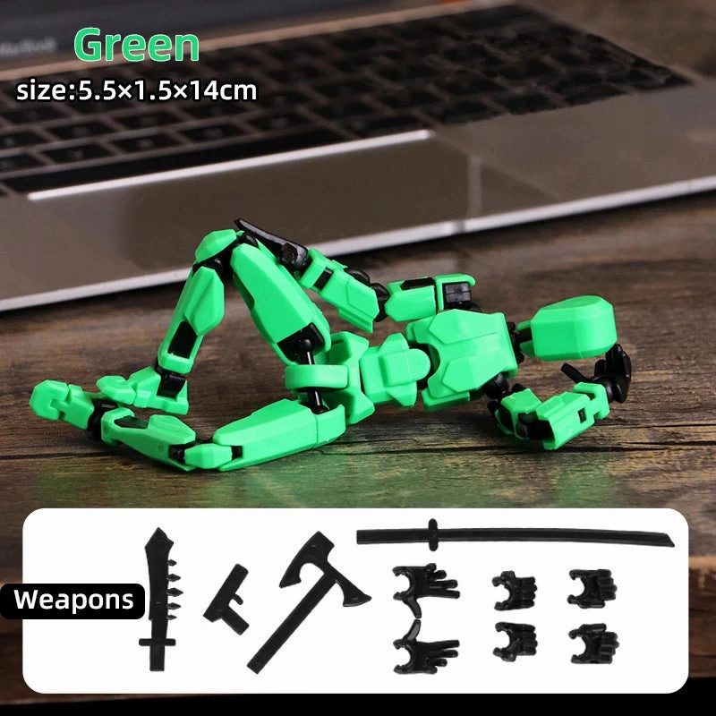 13-Piece 3D Printed Shapeshift Robot Figures – Multi-Jointed Movable Action Mannequin Toy Set