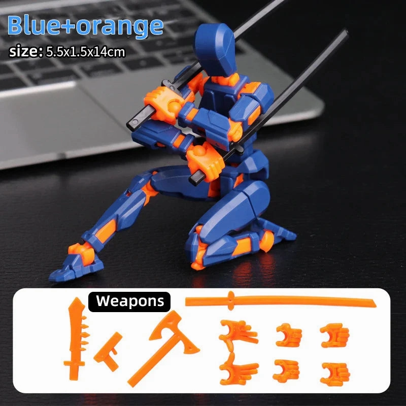 13-Piece 3D Printed Shapeshift Robot Figures – Multi-Jointed Movable Action Mannequin Toy Set