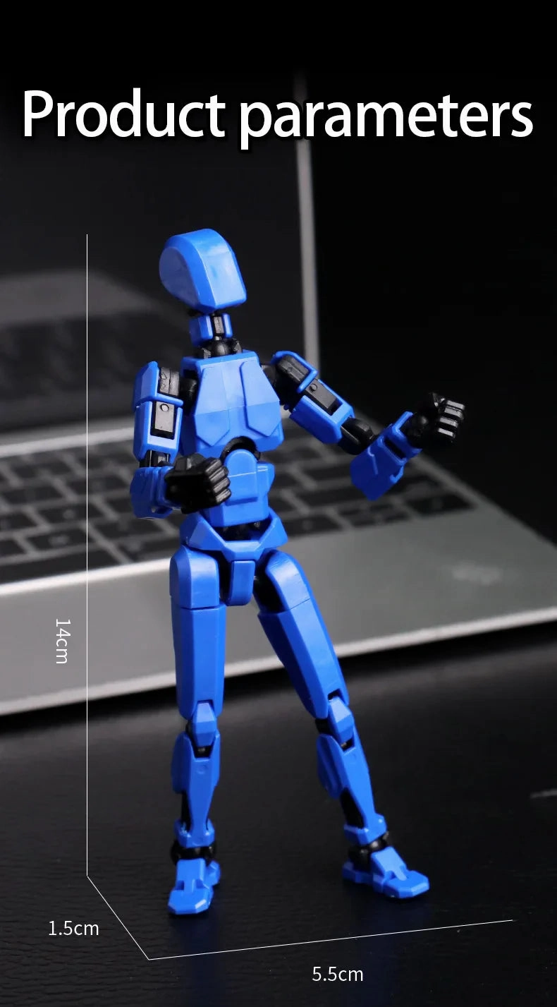 13-Piece 3D Printed Shapeshift Robot Figures – Multi-Jointed Movable Action Mannequin Toy Set