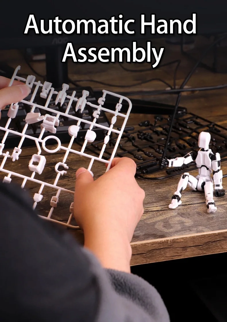 13-Piece 3D Printed Shapeshift Robot Figures – Multi-Jointed Movable Action Mannequin Toy Set