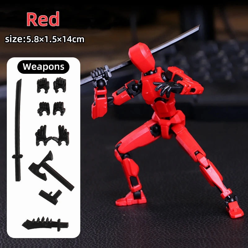 13-Piece 3D Printed Shapeshift Robot Figures – Multi-Jointed Movable Action Mannequin Toy Set