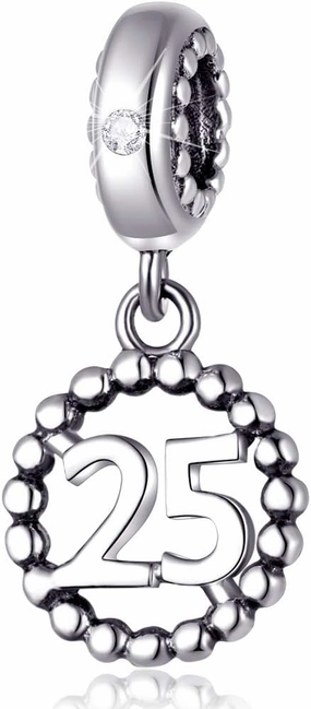 16,17,18,19,20,21,22,24,25,26,30,32,33,35,37,40,49,50,60,69,77,80,88,99 Number Charms 925 Sterling Silver Pendants Beads Fit Pandora Bracelets/Necklace, Dangling Dangle Charm for Birthday/Anniversary/Meaningful Numbers
