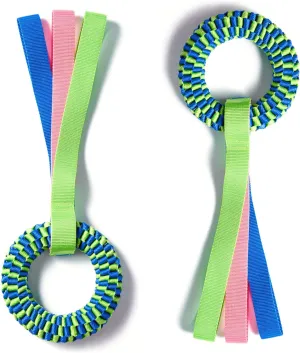 2 Pack Aggressive Chewer Dog Toys - Tug of War & Teeth Cleaning - Medium & Large Dogs