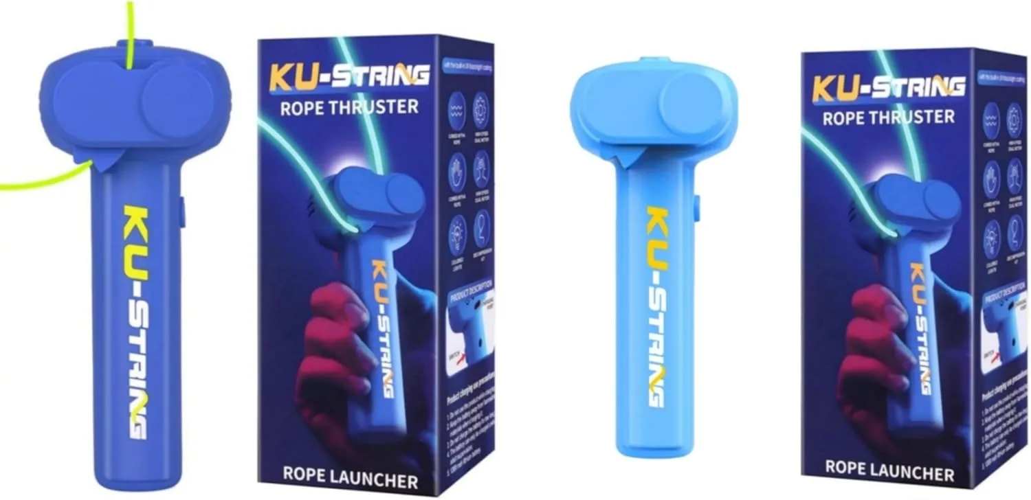 2 Pack Glow in The Dark Rope Launcher Propeller.Hand held Novelty Fun Lasso Pressure Reducer.Glow in The Dark Loop Rope,Game Shooter String Light up Flying Toys,Birthday Christmas Thanksgiving Gifts