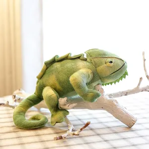 23.6-inch Iguana Plush Lizard Chameleon Doll Filled with Soft Animal Material Perfect for Children and Adults(Green Scrolltail Dragon)