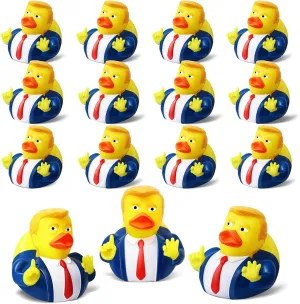 24 Pcs Donald Trump Rubber Ducks, Funny Trump Duckies, President Memorial and Patriotic Theme Baby Bath Toy, Ducking Game Gifts for Kids Adults, Car Dashboard Decorations, Summer Party Favor