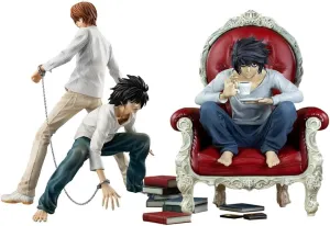 2PCS Light Yagami/L Figure Anime PVC Character Model Collection Sculpture Desk Decoration Gifts