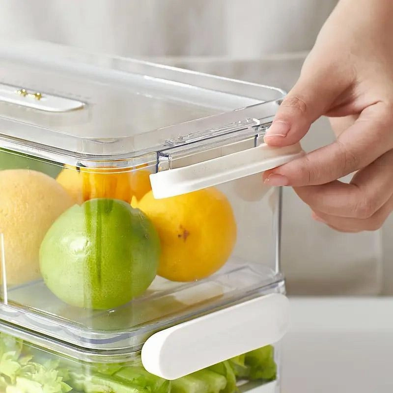 2pcs Food Storage Containers Kitchen Fridge Fresh Storage Boxes Home Organizer