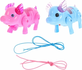 2Pcs Light Music Pig for Educational Electronic Walking Pig Plaything Fun Indoor Activity for Boys and Develops Coordination and Recognition Skills