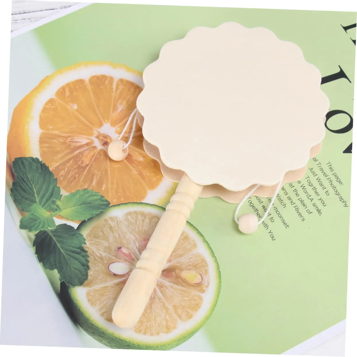 2sets Wooden Rattle Drum Shaking Drum for Toddlers Kids DIY Baby Toy Set 7pcs*2 Random Style