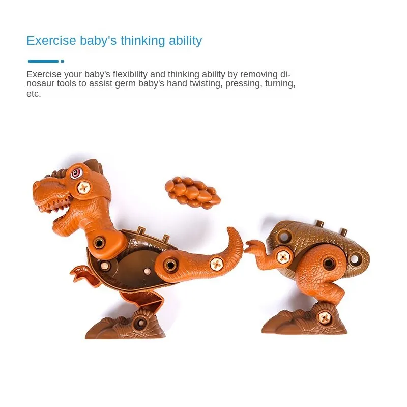3-8 Years Old Detachable Detachable Dinosaur Children Twist Screw DIY Assembly Toy