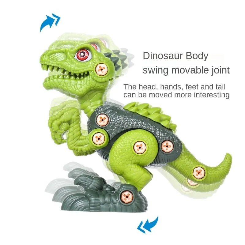 3-8 Years Old Detachable Detachable Dinosaur Children Twist Screw DIY Assembly Toy