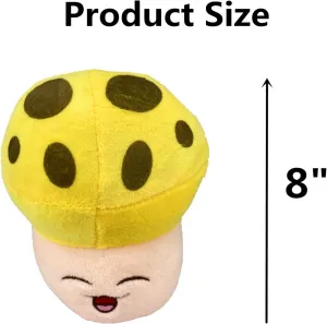 3 PCS PVZ Plant and Zombies Plush Plants Sets Toys Purple Spray Mushroom，Sun Shroom，Gold Shroom Plant Figure Doll, Great Gift for Christmas, Birthday New