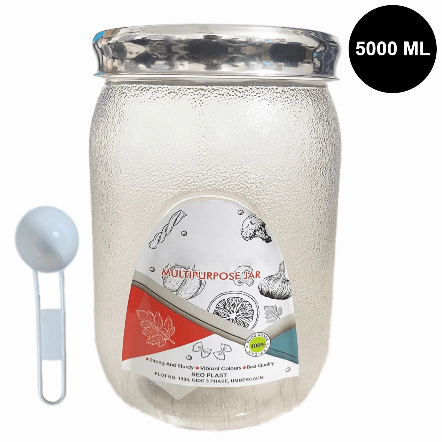 3992 Plastic Transperant Pet Jar 5000 Ml