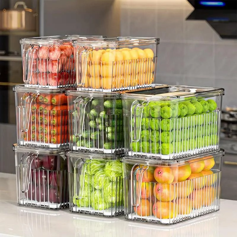3.7L Fridge Organizer Storage Box for Kitchen Organization Pantry Food Storage