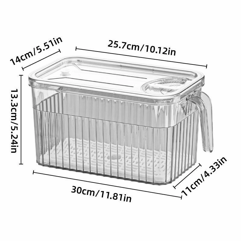 3.7L Fridge Organizer Storage Box for Kitchen Organization Pantry Food Storage