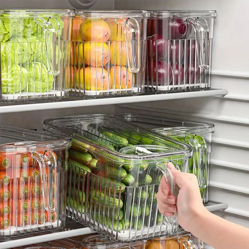 3.7L Fridge Organizer Storage Box for Kitchen Organization Pantry Food Storage
