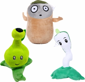 3 PCS PVZ Plant and Zombies Plush Plants Sets 1 2 Stuffed Soft Toys Imitator, Lightning Reed, Bubble Leaf Pot, PVZ Figure Doll,Great Gifts for Boys and Girls