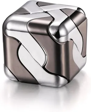 3D Cube Metal Brain Teaser Puzzles Toys