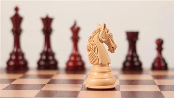 4.5" Columbian Knight Padauk Chess Pieces