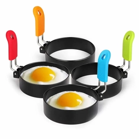 4-Pack: Stainless Steel Egg Non-Stick Omelet Ring