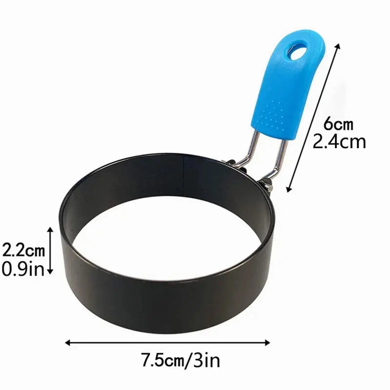 4-Pack: Stainless Steel Egg Non-Stick Omelet Ring