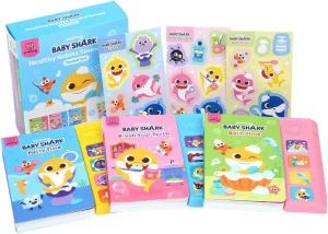 [4BTN] Pinkfong Baby Shark Healthy Habits Sound Books Boxed Set | Potty Time, Brush Your Teeth & Bath Time | Musical Learning Toy for Toddlers 1-3 | Baby Shark Birthday