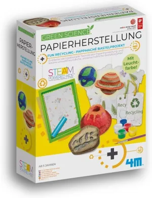 4M - 68679 - Green Science - Paper Making - DIY Kit - Experiment Box Educational Toy - for Children from 5 years old