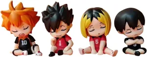 4pcs Anime Figures Shoyo/Tobio Kageyama/Kozume Kenma/Kuroo Tetsurou Figurine Cartoon Mini Model Statue Car Home Desktop Decoration 2.36 Inch