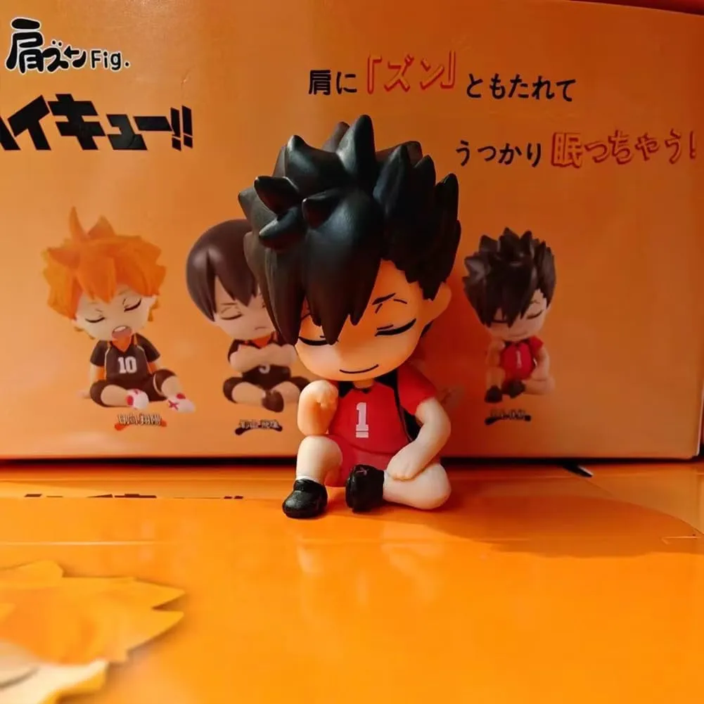 4pcs Anime Figures Shoyo/Tobio Kageyama/Kozume Kenma/Kuroo Tetsurou Figurine Cartoon Mini Model Statue Car Home Desktop Decoration 2.36 Inch