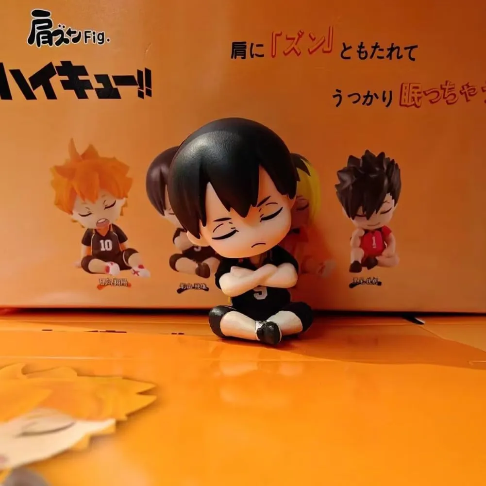 4pcs Anime Figures Shoyo/Tobio Kageyama/Kozume Kenma/Kuroo Tetsurou Figurine Cartoon Mini Model Statue Car Home Desktop Decoration 2.36 Inch