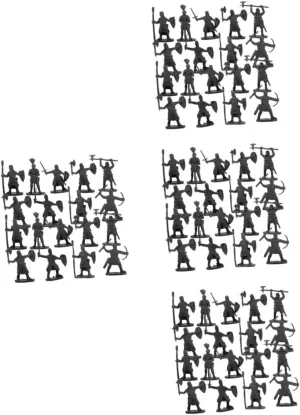 4sets Table People Figurines Knight Miniatures Miniature People Models Realistic Mini Soldier Figures 200pcs*4