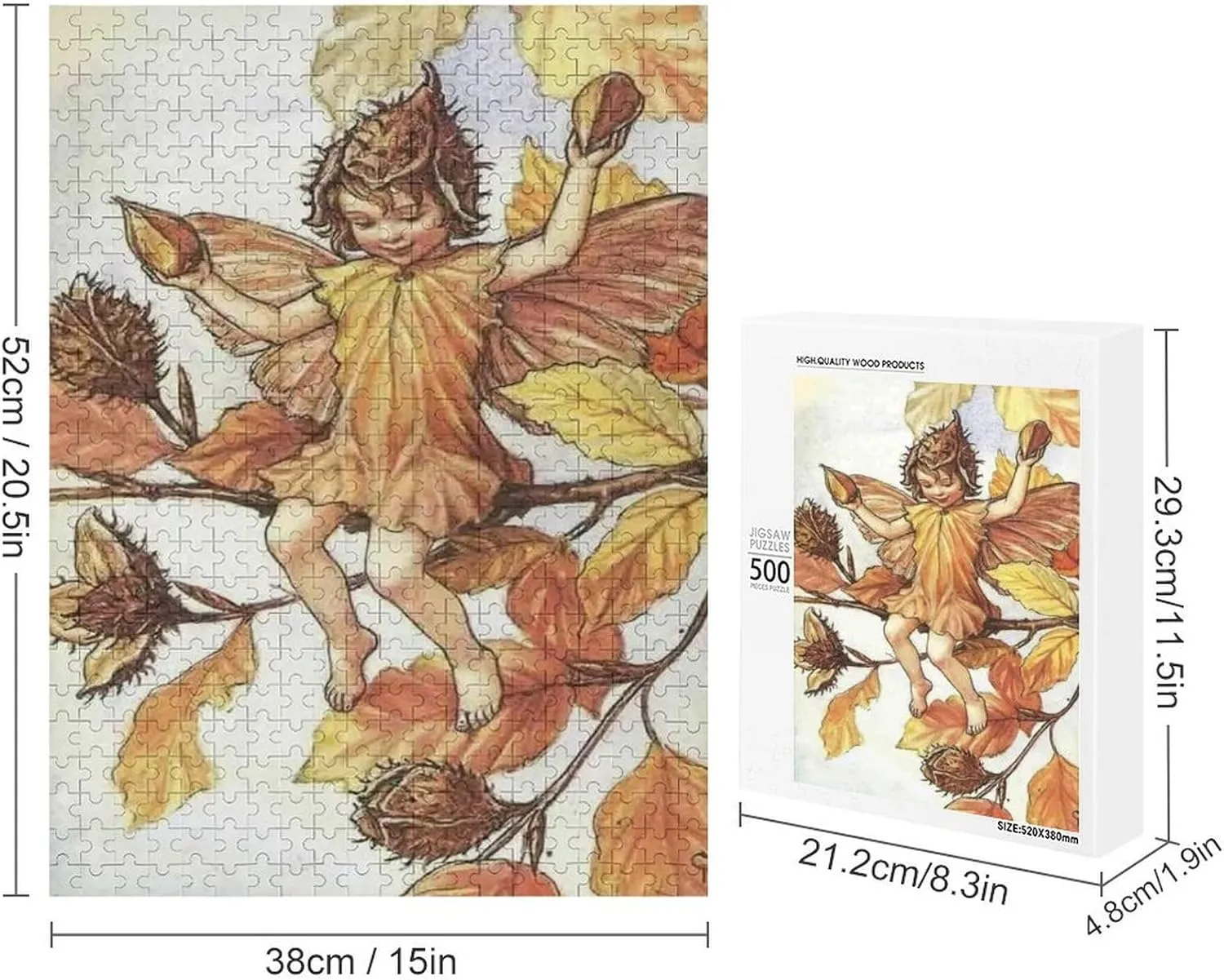 500 Piece Animal Jigsaw Puzzles Colorful Fish Animal Themed Puzzles for Adults Wooden Puzzles Funny Puzzle Games Full of Challenging and Exciting Puzzles Gift for Women Men 20.5x15 Inch