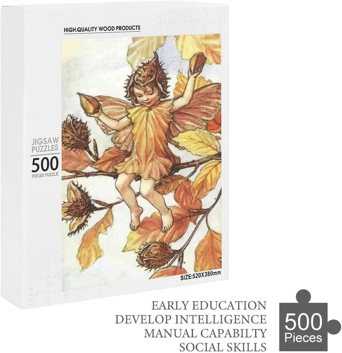 500 Piece Animal Jigsaw Puzzles Colorful Fish Animal Themed Puzzles for Adults Wooden Puzzles Funny Puzzle Games Full of Challenging and Exciting Puzzles Gift for Women Men 20.5x15 Inch