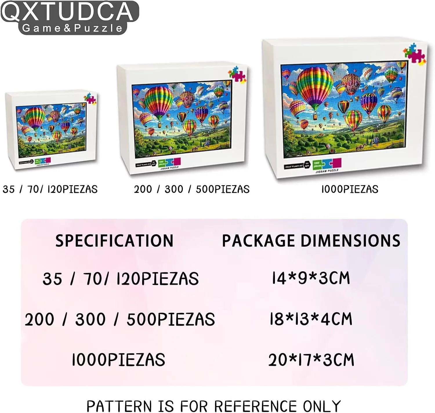 500 Piece Wooden Jigsaw Puzzle,Grassland Hot Air Balloon Challenging and Fun Activity - Interesting and Warm Art Adult Puzzles - Modern Home Decor Ideal Gift