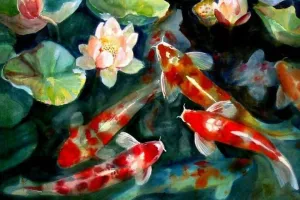 500 Pieces Jigsaw Puzzle for Adults Teens Kids Red Fish Wood Jigsaw Puzzle Brain Challenge Educational Game Relaxation Family Activities Decoration Puzzle Gift for Women Men 20.5x15 Inch
