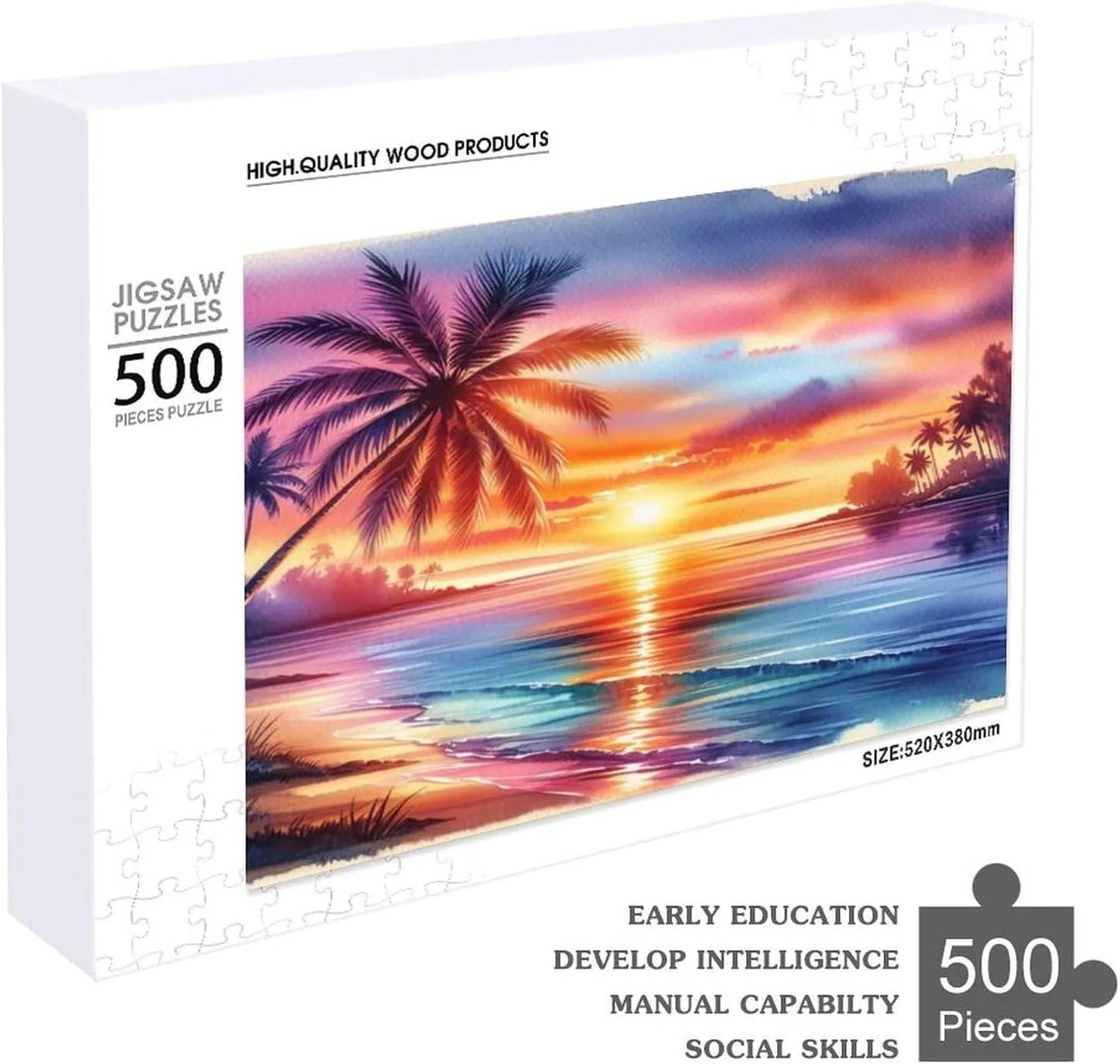 500 Pieces Jigsaw Puzzles for Kids Pond Fish Animal Puzzles Difficult Puzzles Games & Toys & Gift for Women Men 20.5x15 Inch