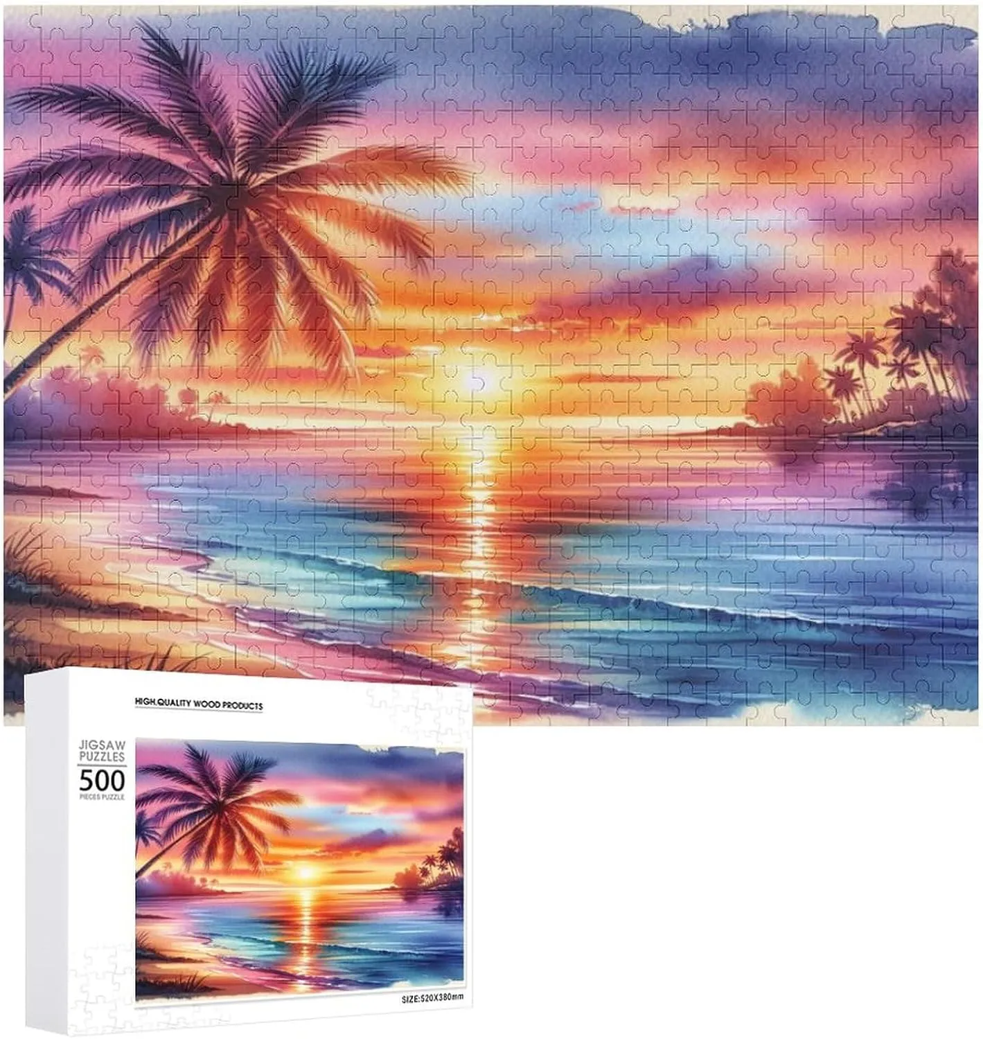 500 Pieces Jigsaw Puzzles for Kids Pond Fish Animal Puzzles Difficult Puzzles Games & Toys & Gift for Women Men 20.5x15 Inch