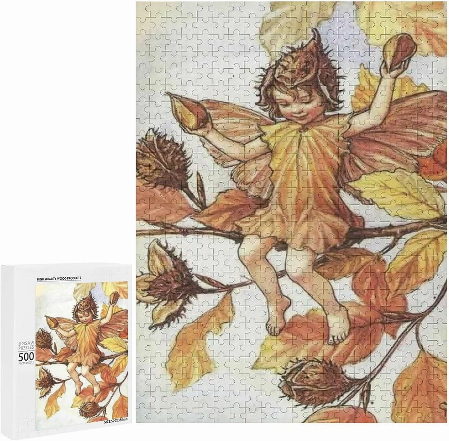 500 Piece Animal Jigsaw Puzzle Beautiful Fish Puzzles for Adults Wooden Puzzles Funny Puzzle Games Full of Challenging and Exciting Puzzles Gift for Women Men 20.5x15 Inch
