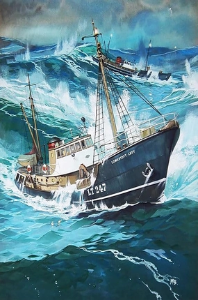 500pcs Fishing Boat Painting Puzzle Wooden Jigsaw Puzzles for Family Games Suitable for Teenagers and Adults Gift for Women Men 20.5x15 Inch