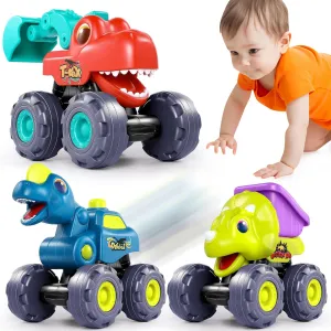 6PCS Monster Truck Toys for 1 2 3 Year Old Boy Birthday Gift Toddler Baby Boy Gifts for Kids Toys for Ages 2-4 Bundles