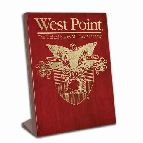 7"x9" West Point Rosewood Piano Finish Free-Standing Award Plaque