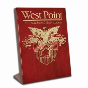 7"x9" West Point Rosewood Piano Finish Free-Standing Award Plaque