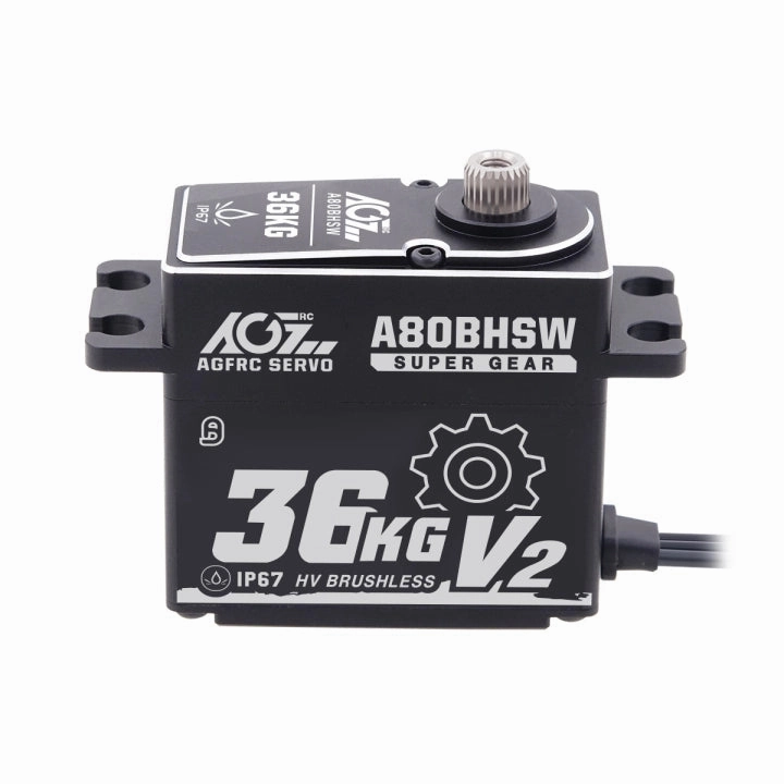 A80BHSW V2 AGF RC 36KG Reliable 3 Bearings Waterproof 0.071Sec High Torque